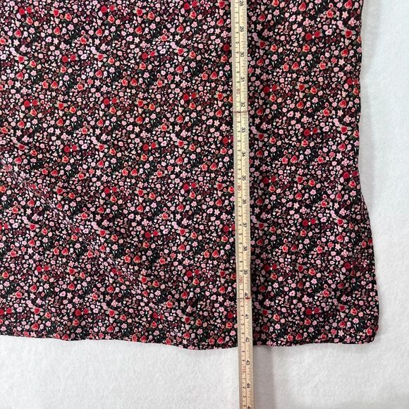 Margaret O'Leary Dress Women XS Black Pink Floral Midi Cottagecore Prairie Boho - Picture 12 of 15